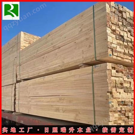 建筑方木加工厂家 瑞升木业 2-4米工程木方 四面见线