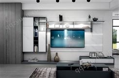 鑫双鹤高光石纹板系列定制全铝电视柜