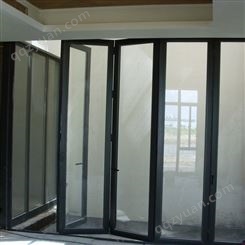 定制玻璃推拉门 阳台折叠伸缩门 商铺折叠屏风隔断 晨宇馨w0068