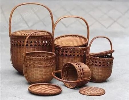 手工编织竹篮 月饼篮 各种礼品包装篮 好看实用 贴近自然