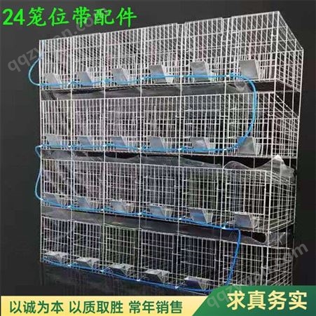 不锈钢双面水冲式兔笼 自动清粪宠物笼 使用寿命长