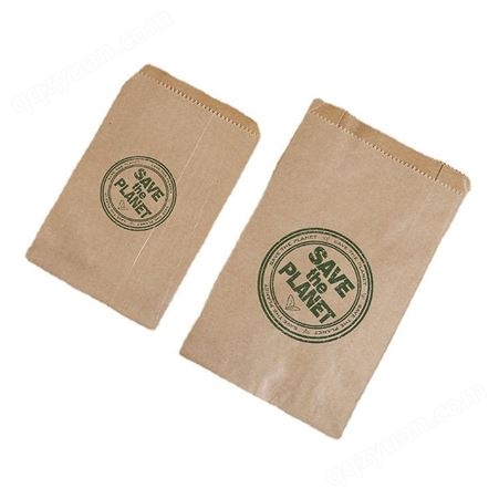 烘焙包装牛皮纸一次性食品淋膜防油纸袋小吃零食高低口尖底面包袋