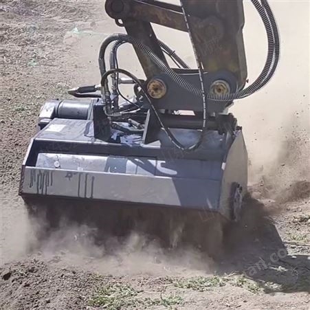 宏苹定制挖掘机旋耕机 可以左右倾斜的拓荒机 除草机械