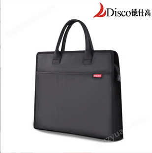 德仕高D-3146公文包材料包孔雀纹红条办公商务手提袋（黑）