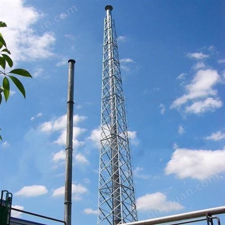 厂家环保烟囱塔 不锈钢烟筒塔 火炬支撑塔架 烟筒辅助支撑塔
