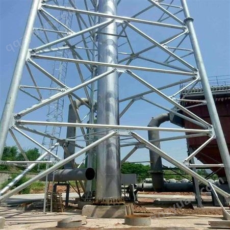 厂家角钢烟囱塔 钢管结构烟筒塔 玻璃钢烟囱支撑铁架