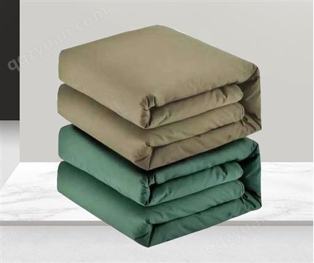应急采购军绿棉被救灾 棉花被芯加厚保暖被褥 纯棉面料棉絮被子