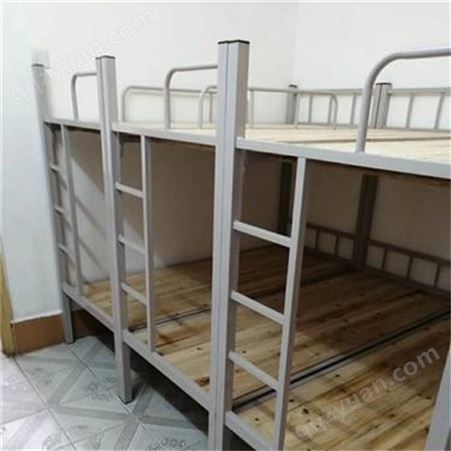 学生铁架床 员工上下铺圆管铁床简约卡扣式组合上下层铁架床定制宿舍双层床  公寓床