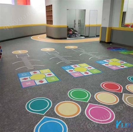 幼儿园专用pvc地胶 幼儿卡通地板胶 儿童运动馆地板可定制