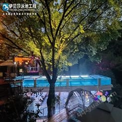 山东滨州玻璃泳池无边际的厂家排名,无边际家庭泳池价格,泳池设备价格,伊贝莎