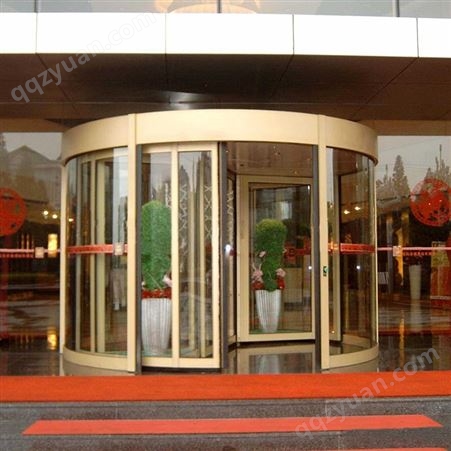 酒店感应旋转门 大厅玻璃自动门 两翼三翼大堂用 鑫聚