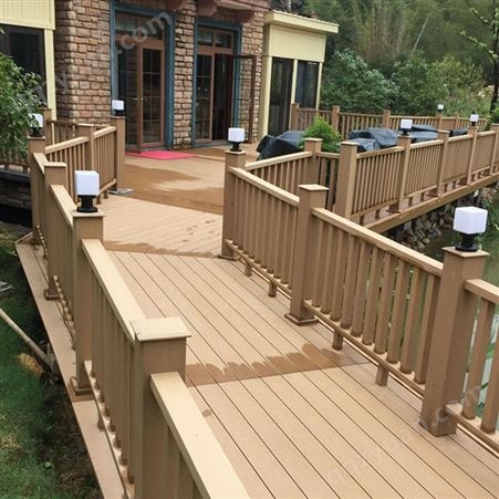 塑木地板户外阳台地面铺设露台庭院改造室外自铺防腐木塑拼接地板