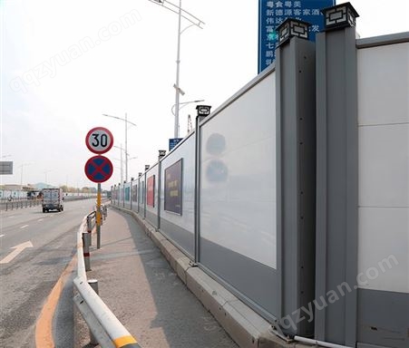 市政铁皮PVC围挡施工挡板护栏围栏建筑工地工程泡沫彩钢栅栏